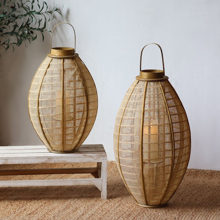 Handcrafted lantern made of natural materials