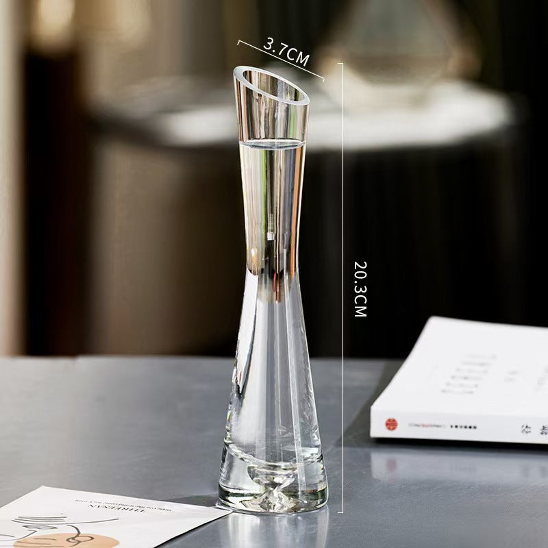 Elegant Tall Glass Flower Vase