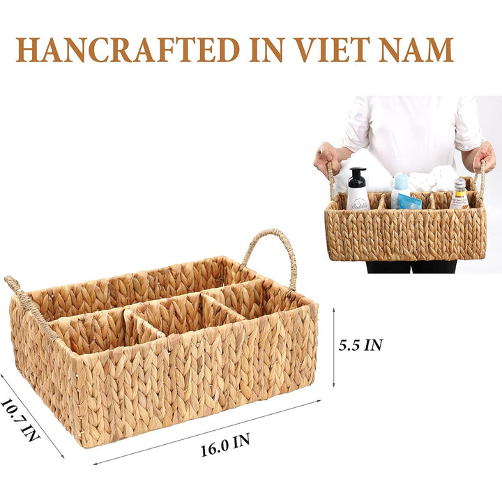 Woven Seagrass Organizer Basket