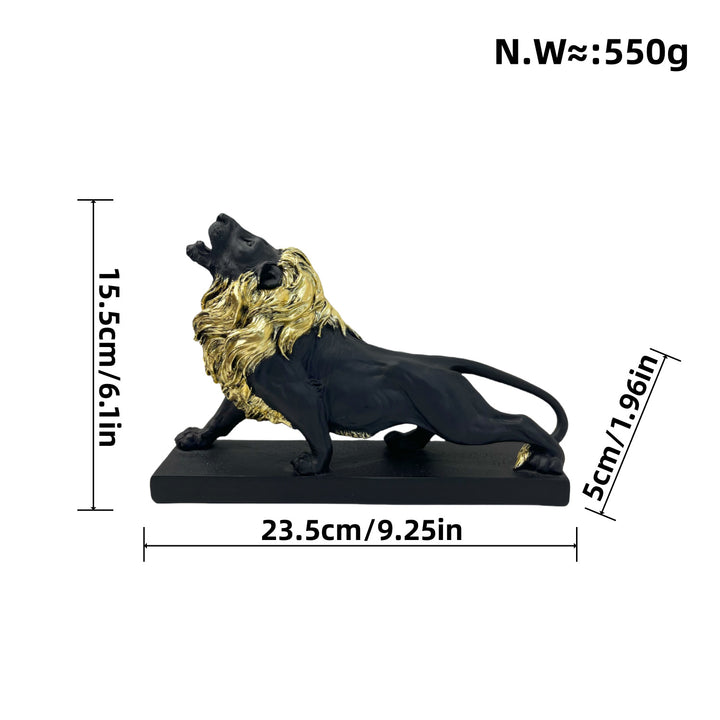 Decorative lion figure with golden details