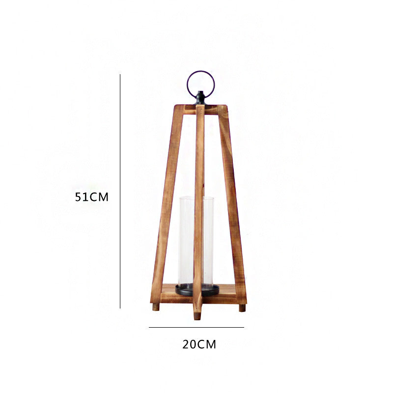 Stylish lantern made of wood