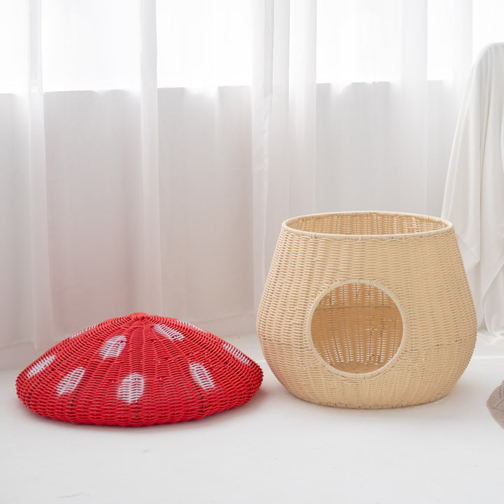Cat bed with integrated sleeping area