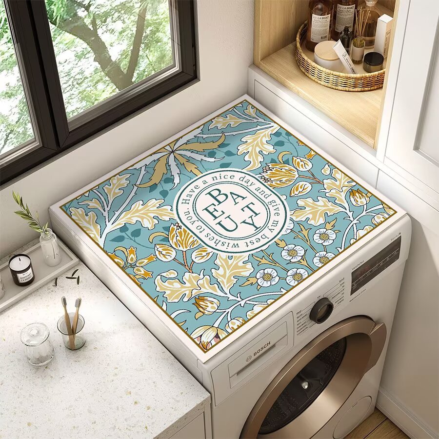 Decorative Floral Laundry Counter Mat