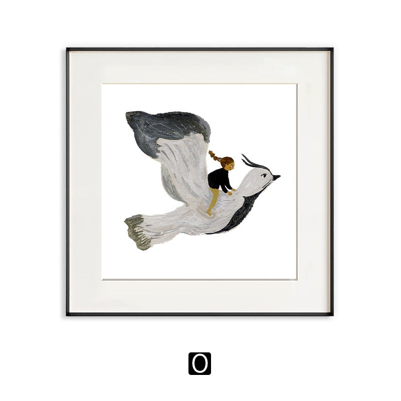 Framed Animal Illustration Artwork