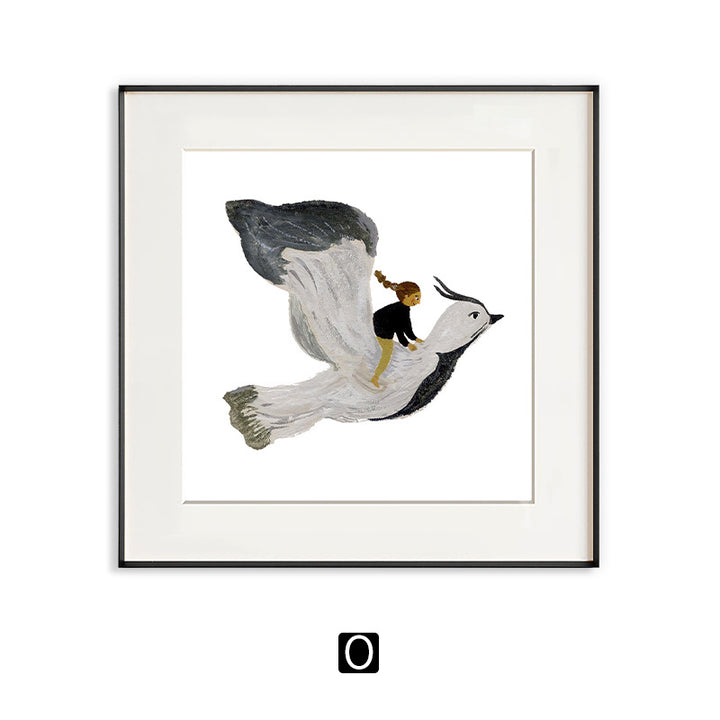 Framed Animal Illustration Artwork