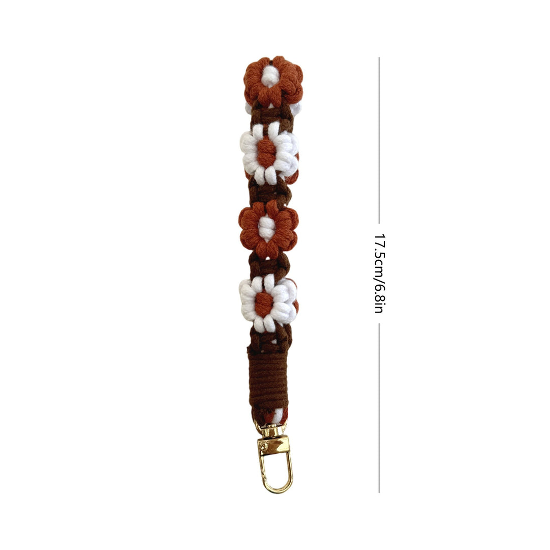 Floral Macrame Keychain Holder