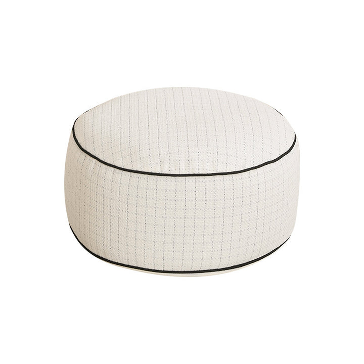 Round floor sitting pouf with EPP foam bead filling and removable zipper