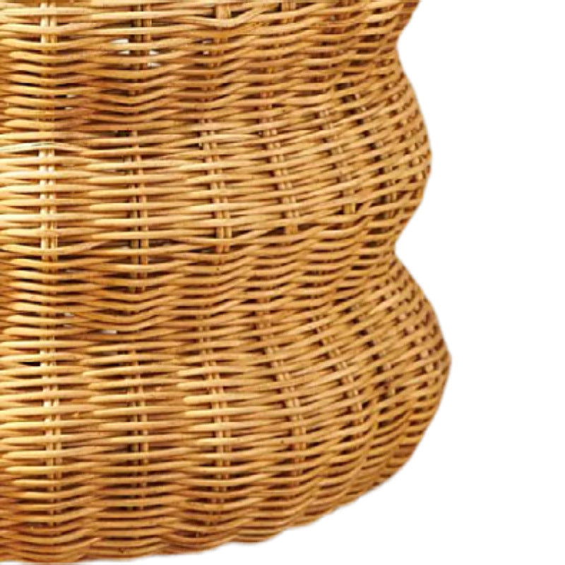 Stylish basket made of woven natural material