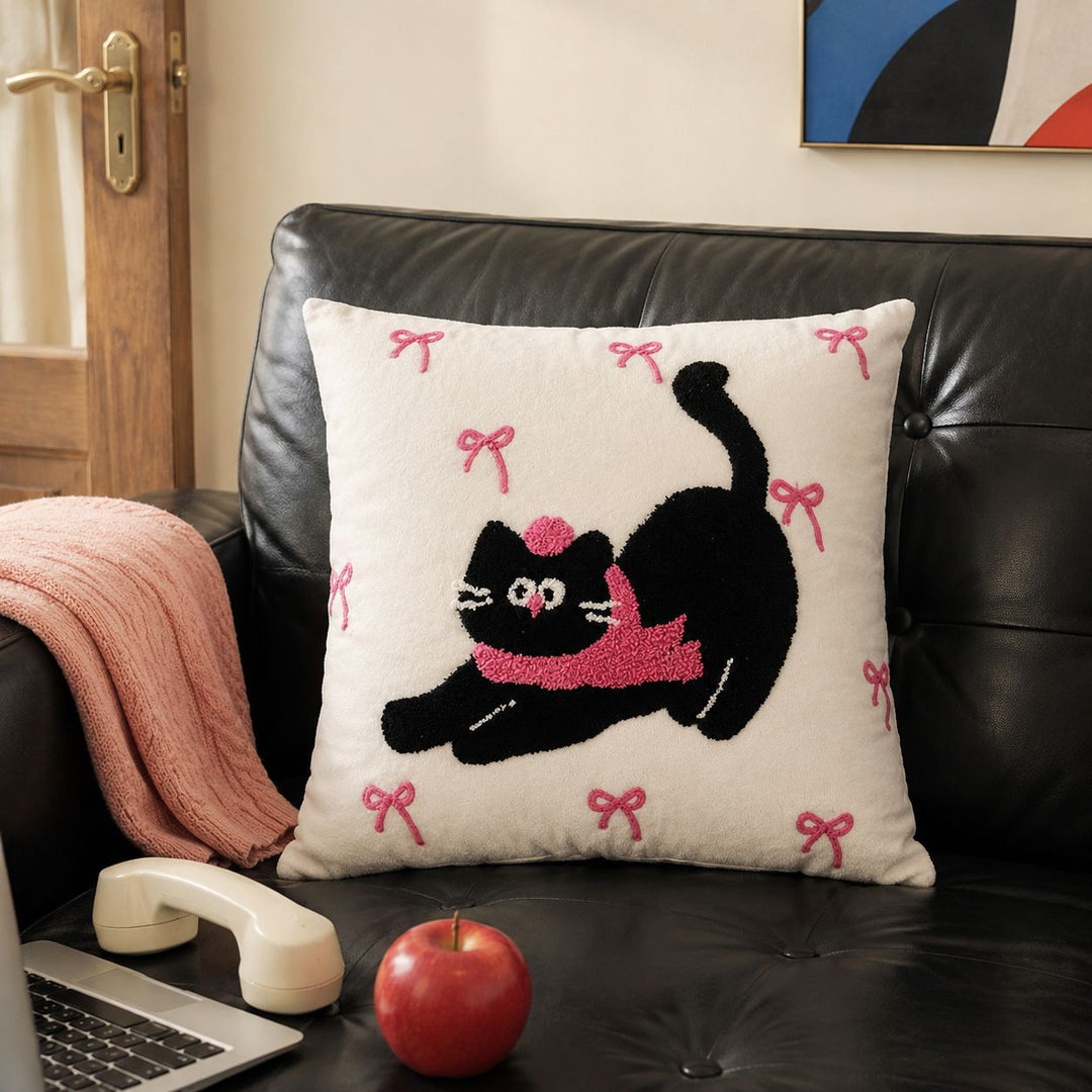 Decorative Dog-Themed Accent Cushion