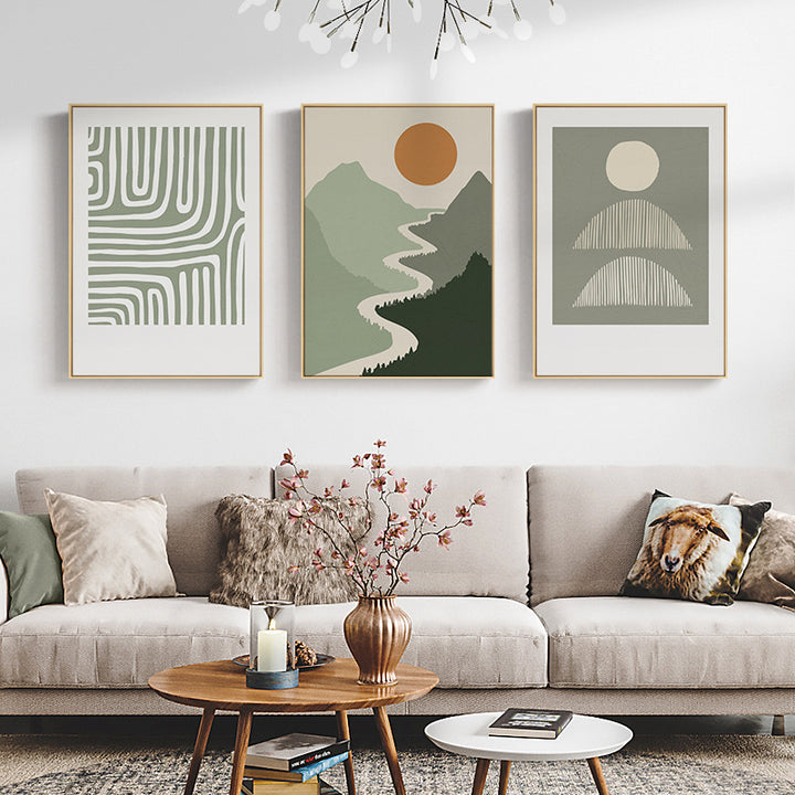 Abstract Wave Design Framed Wall Art