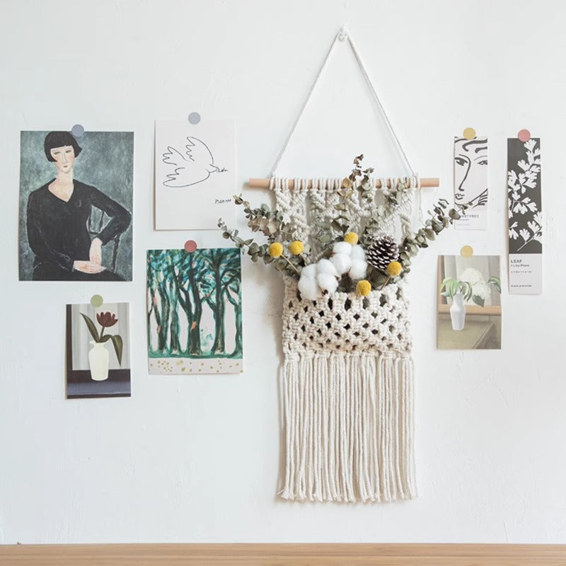 Macrame Wall Hanging with Elegant Fringe Look