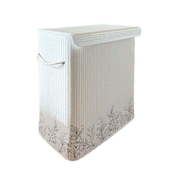 Stylish laundry container with practical lid and carrying handles