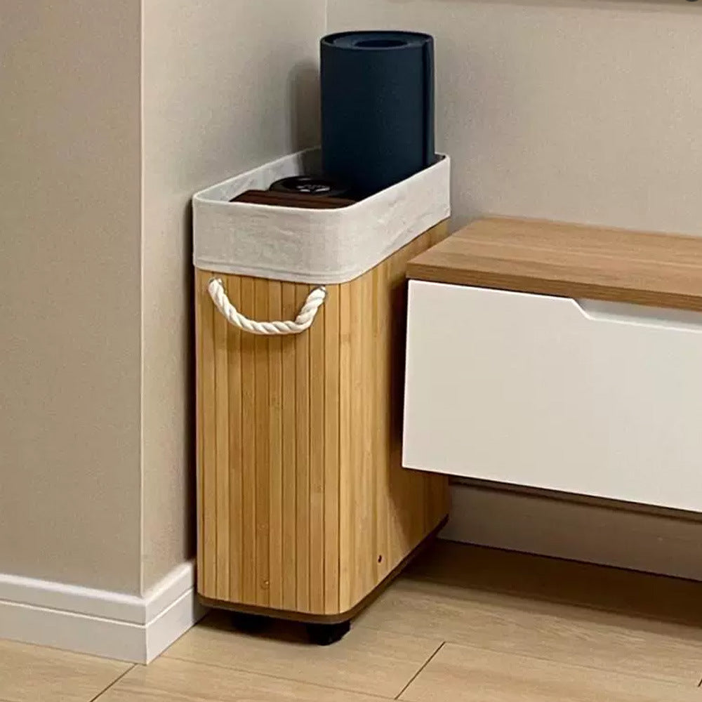 More modern laundry basket with practical movement system