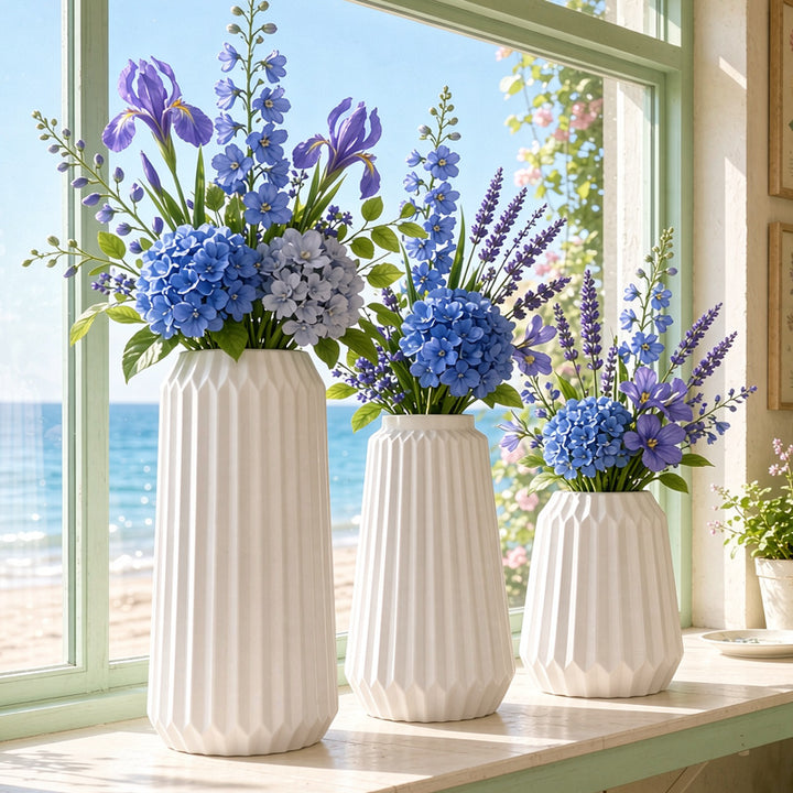 Textured Geometric Table Vase