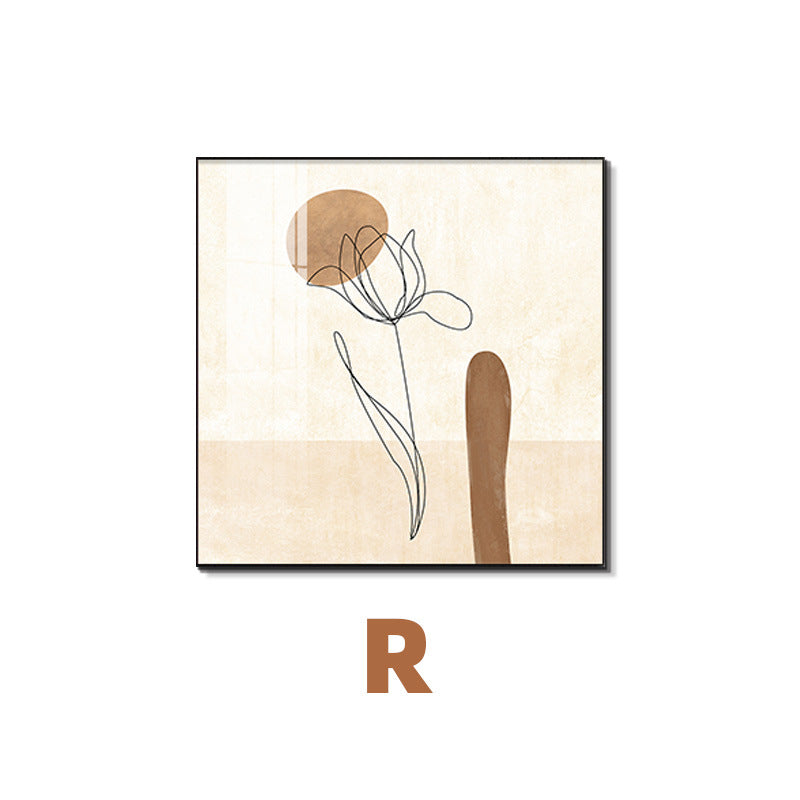 Framed Abstract Botanical Line Art Print