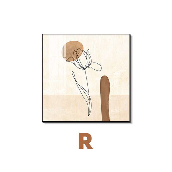 Framed Abstract Botanical Line Art Print