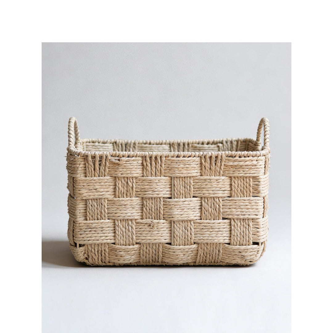 Handcrafted storage basket made of seagrass