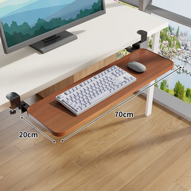 Under-Desk Sliding Ergonomic Keyboard and Mouse Tray with Clamp Mount