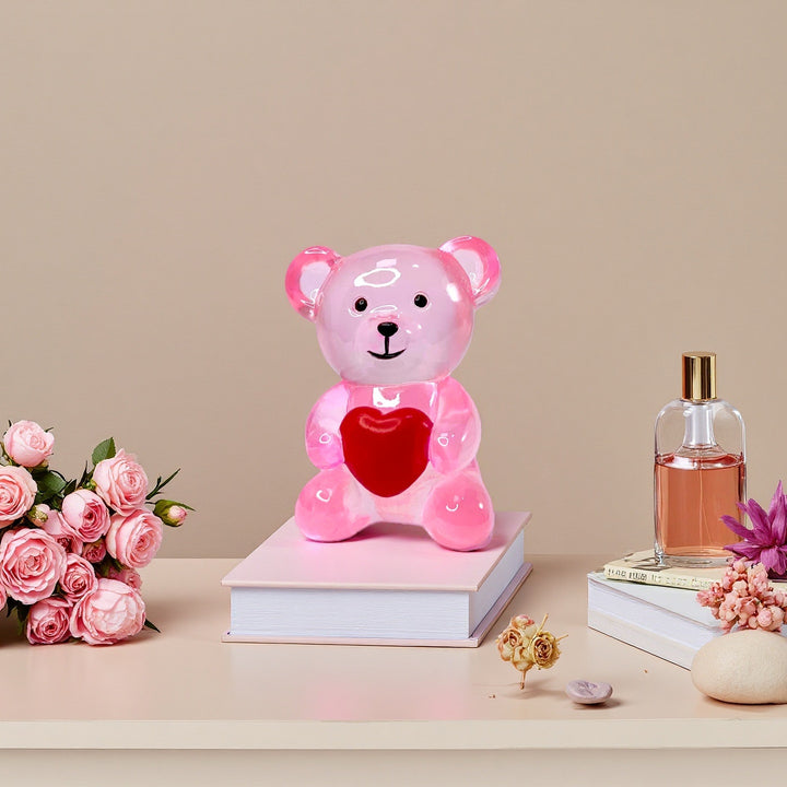 Decorative bear figure with heart