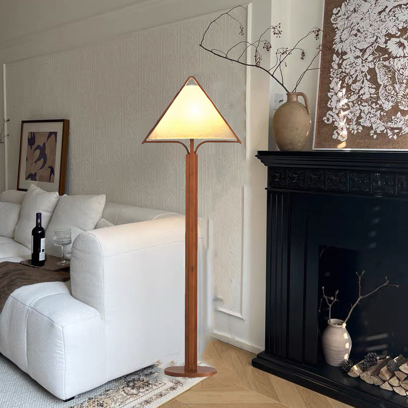 Minimalist wooden floor lamp