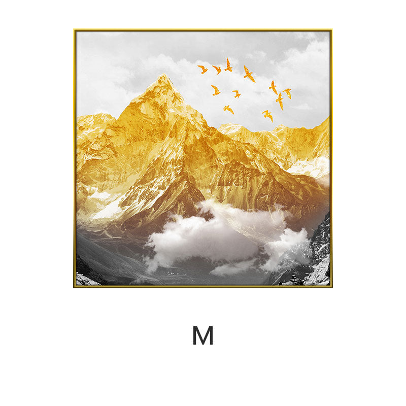 Framed Abstract Mountain Artwork