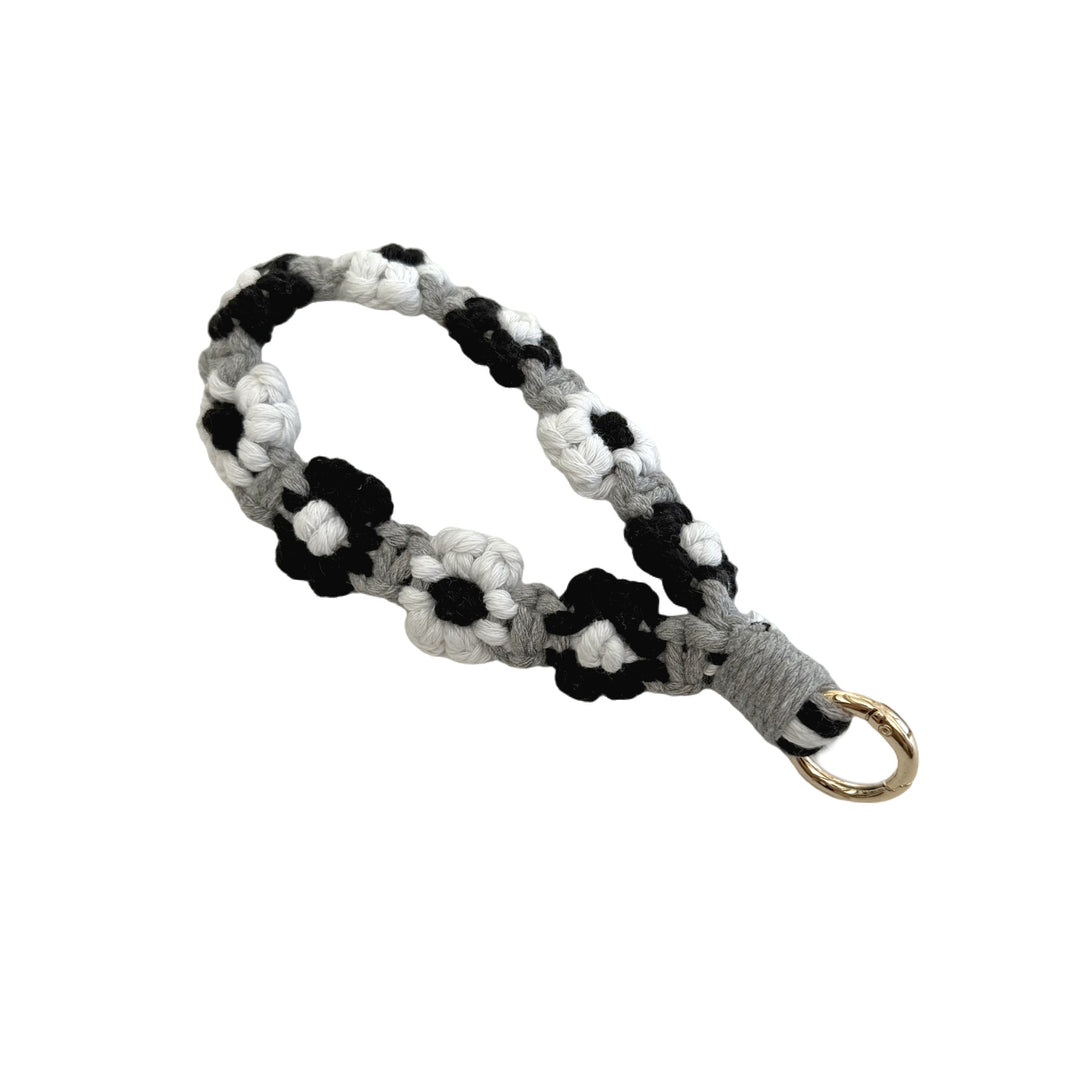 Floral Macrame Keychain Holder