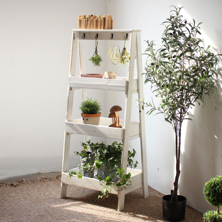 Multifunctional Wooden Step Ladder