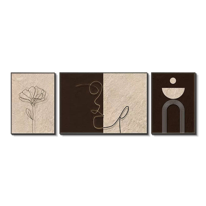 Abstract Line Art Trio Set
