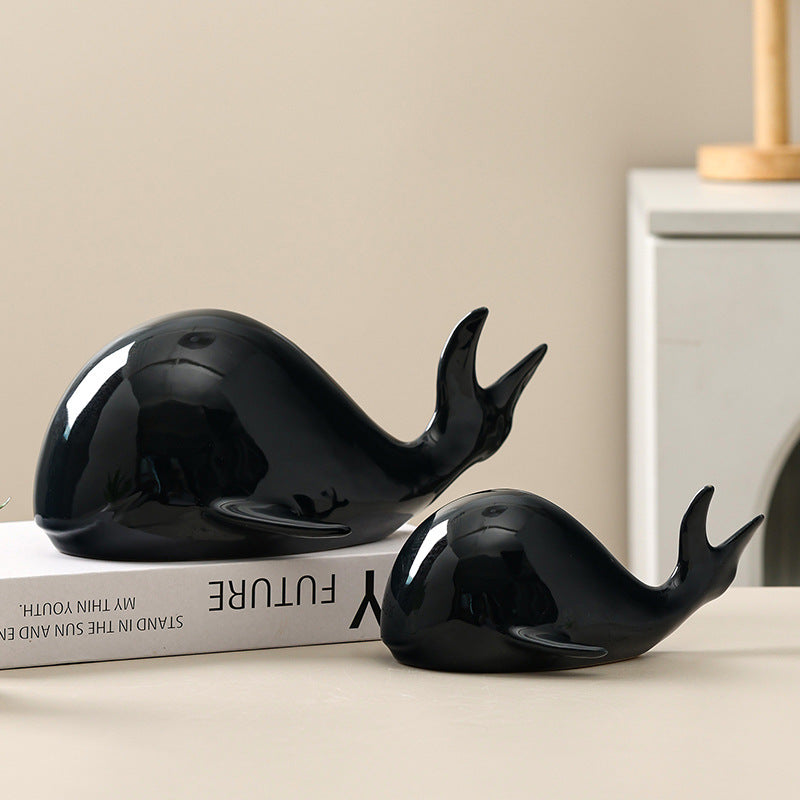 Decorative whale figure