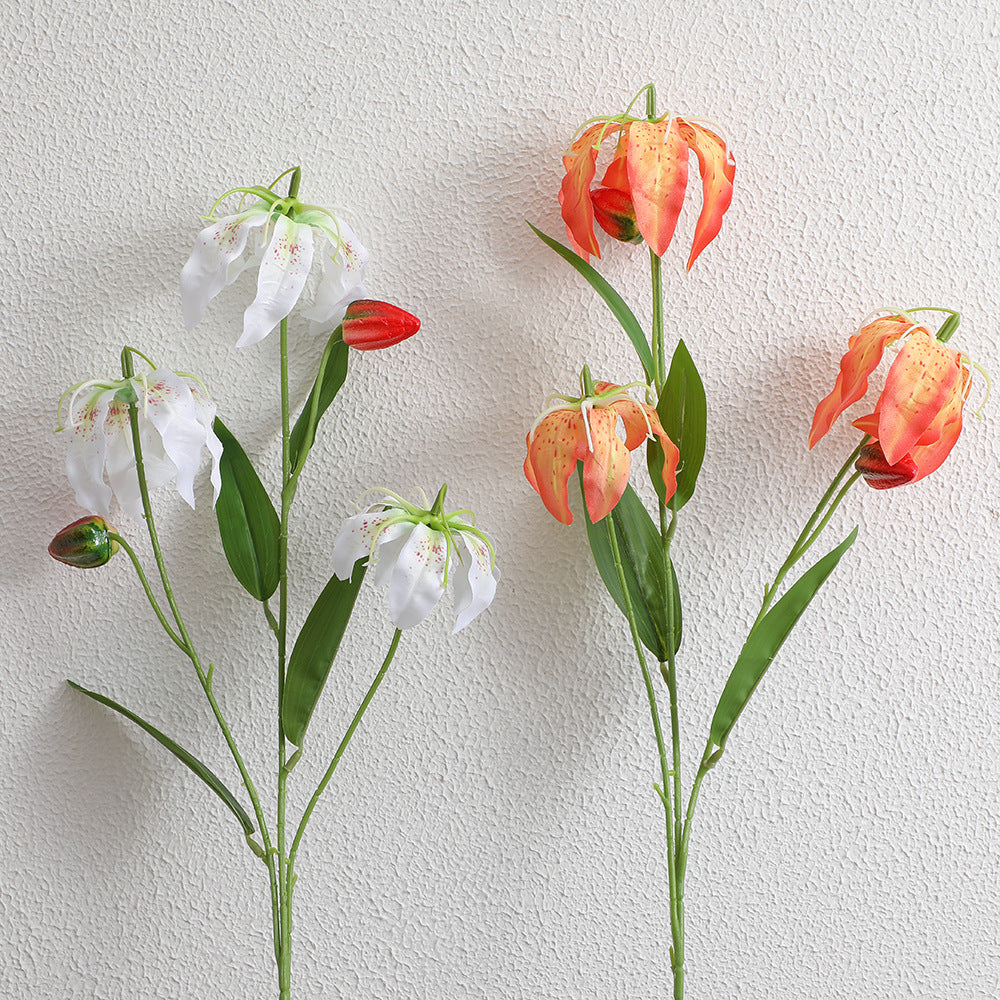 Artificial orchid bouquet with vibrant blooms and fine details