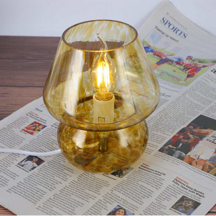 Glass Mosaic Mushroom Table Lamp