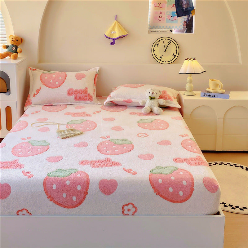 Soft Plush Cartoon-Themed Bedspread