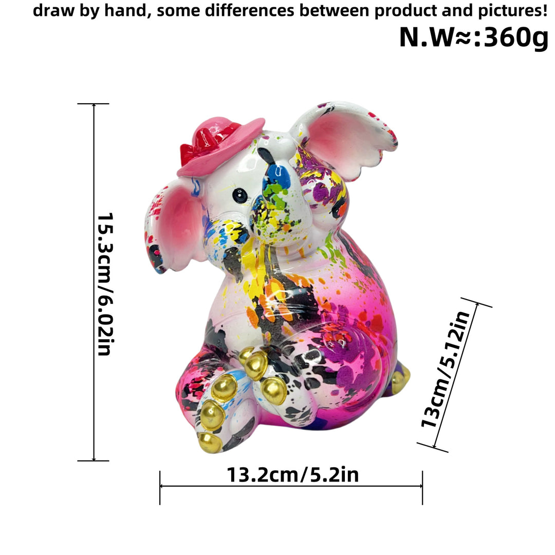 Artistic elephant figure with football motif