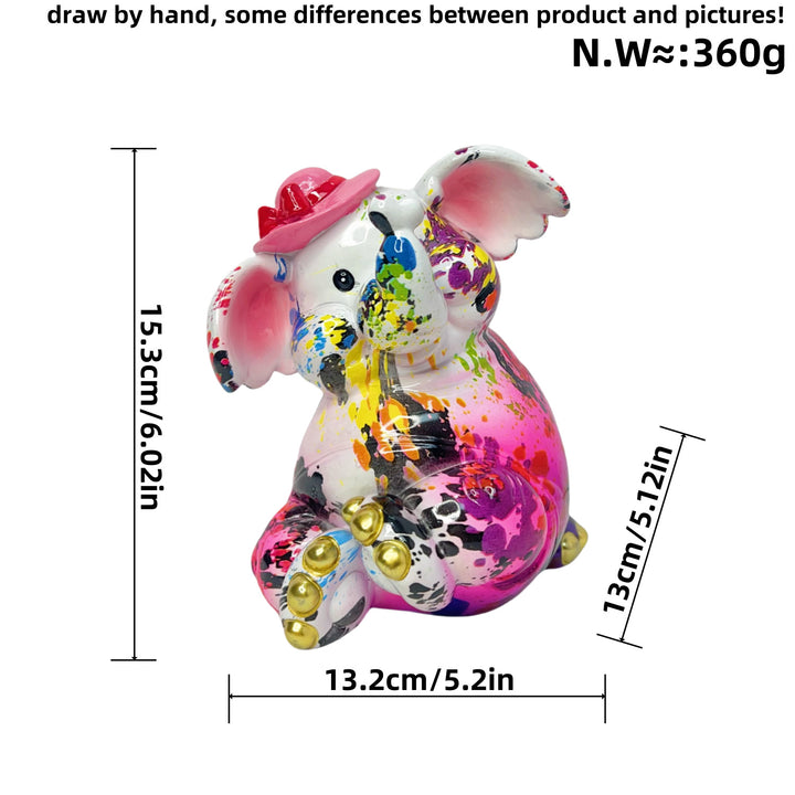Artistic elephant figure with football motif