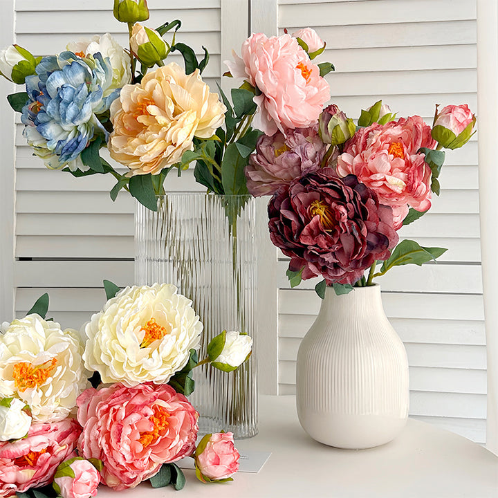 Lifelike Floral Peony Stem Arrangement