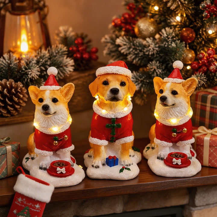 Decorative Christmas figure in dog design