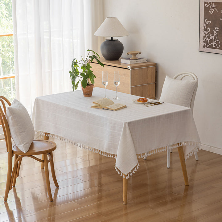 Elegant Woven Tablecloth