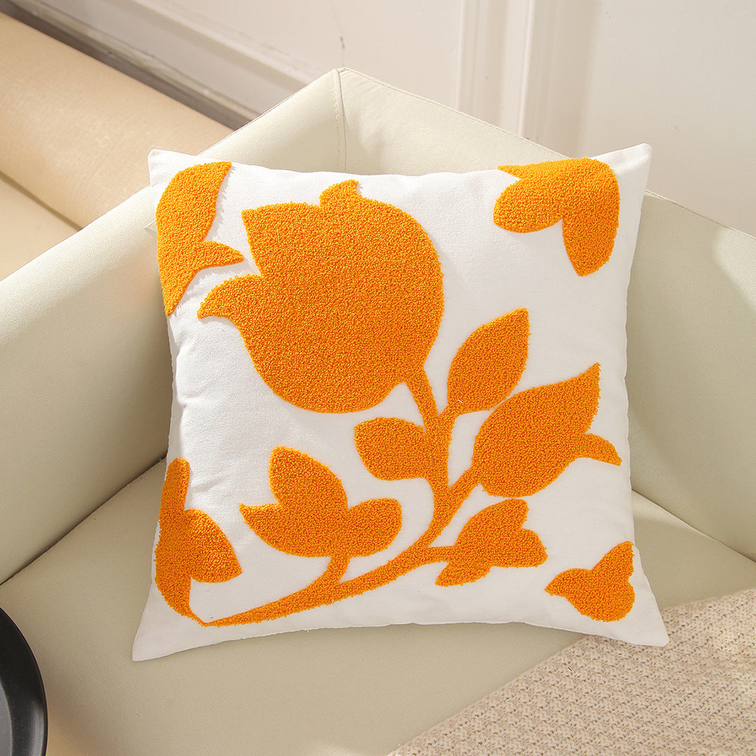 Floral Embellished Throw Pillow