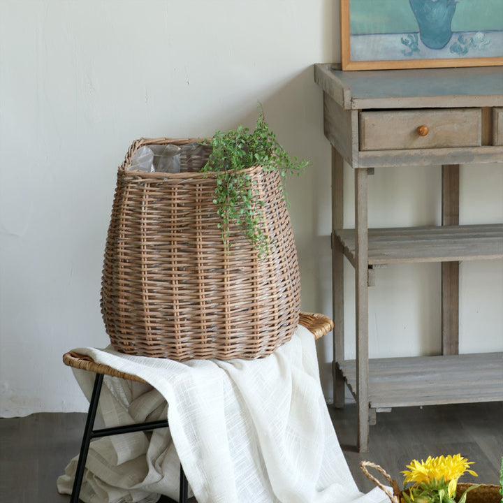 Large Handmade Laundry Basket with Natural Design