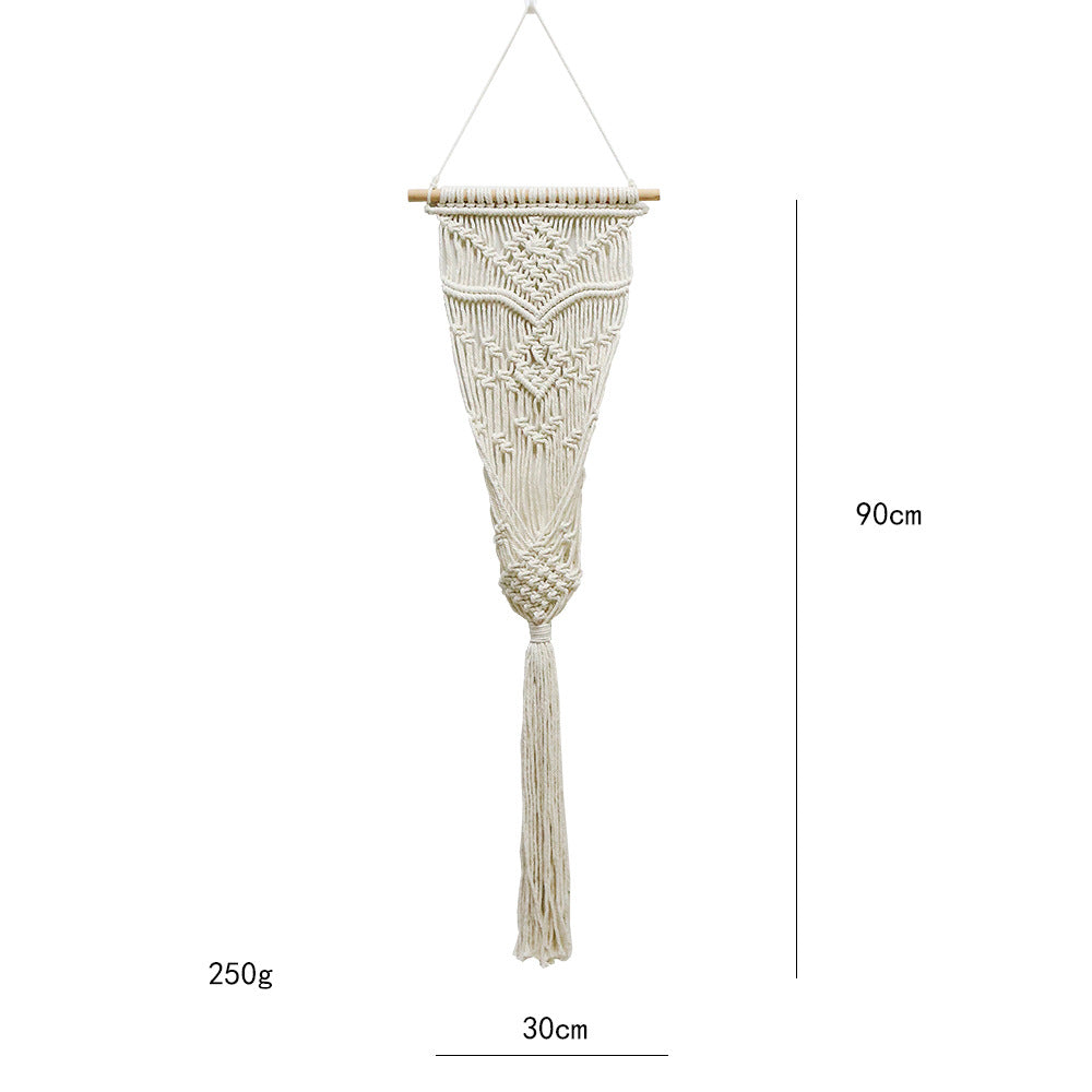 Decorative macrame wall hanging with artistic design