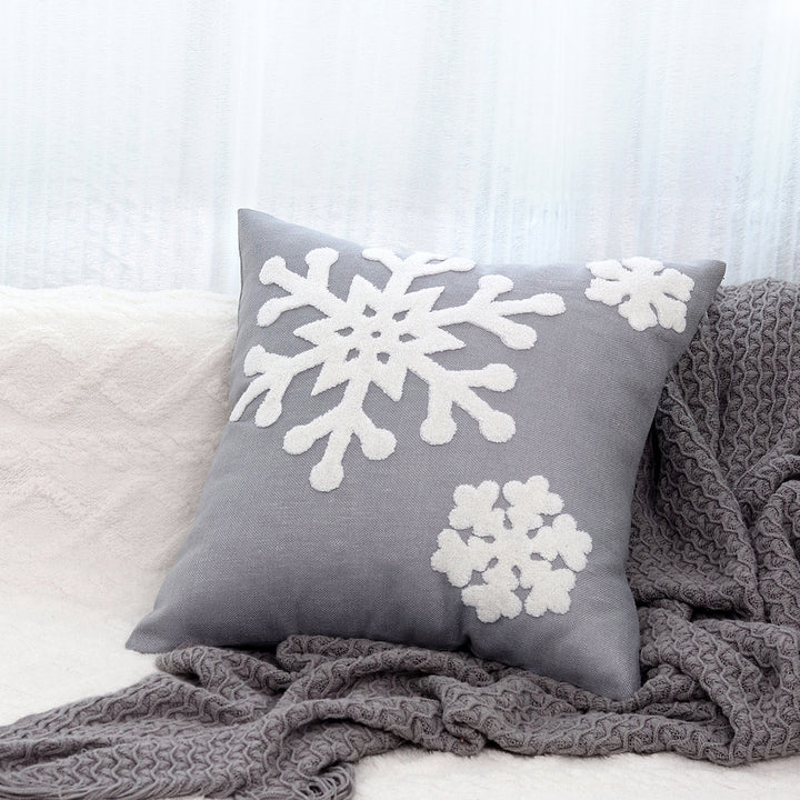 Decorative Holiday Throw Pillow with Deer Silhouette