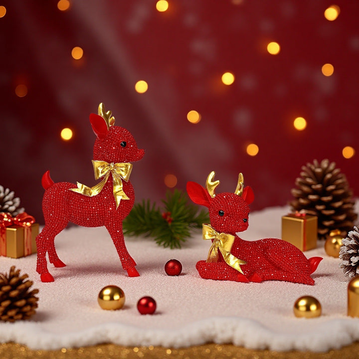 Luxurious Reindeer Sculpture