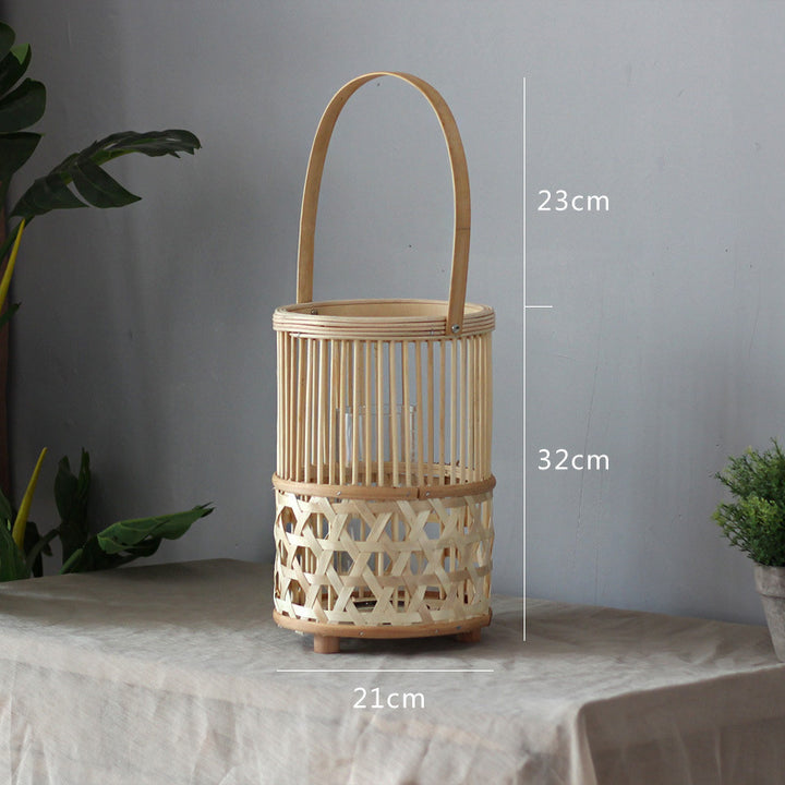 Handcrafted lantern made of rattan