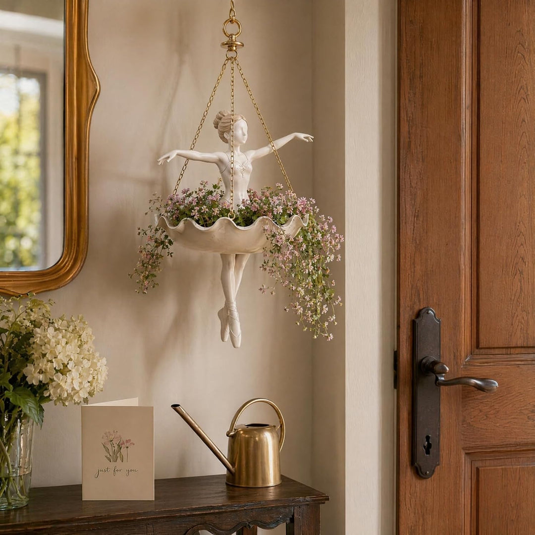 Ballet Dancer Hanging Planter