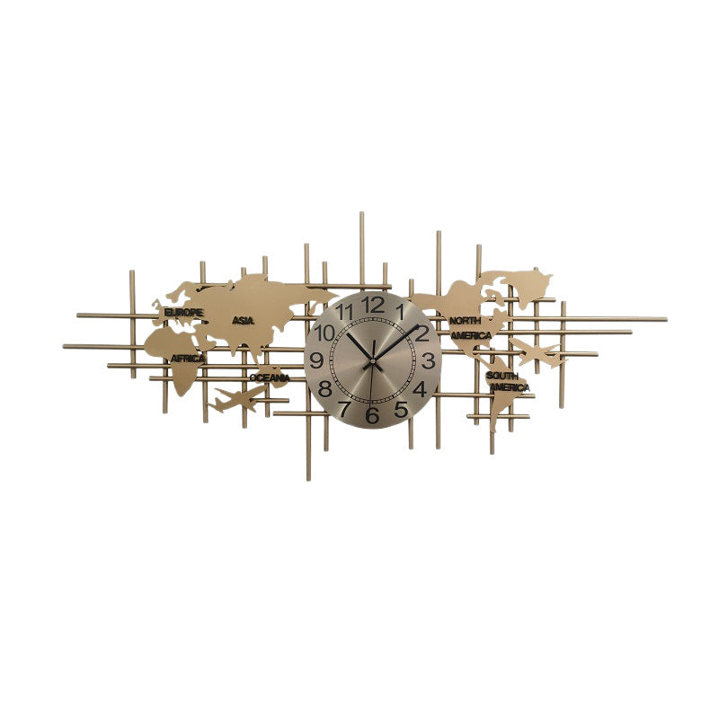 Artistic World Map Wall Clock
