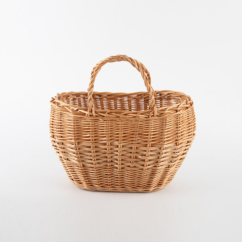 Storage basket made of natural wickerwork