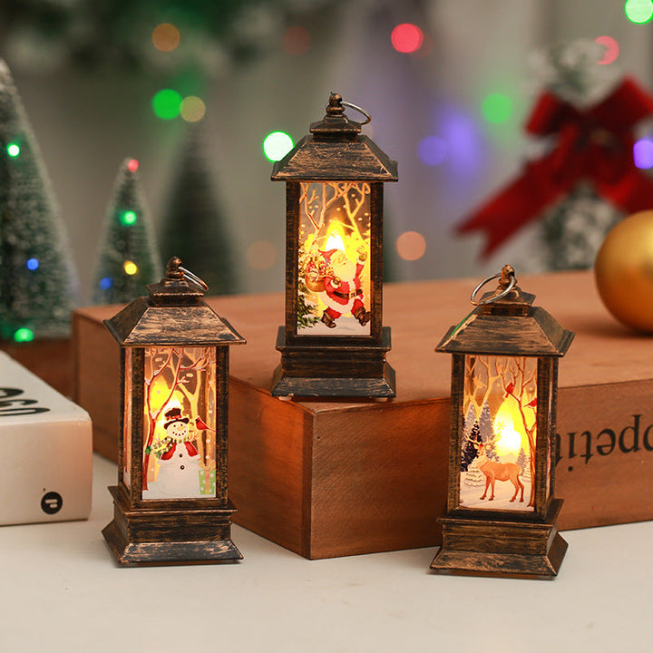 Nostalgic Christmas lantern with LED light