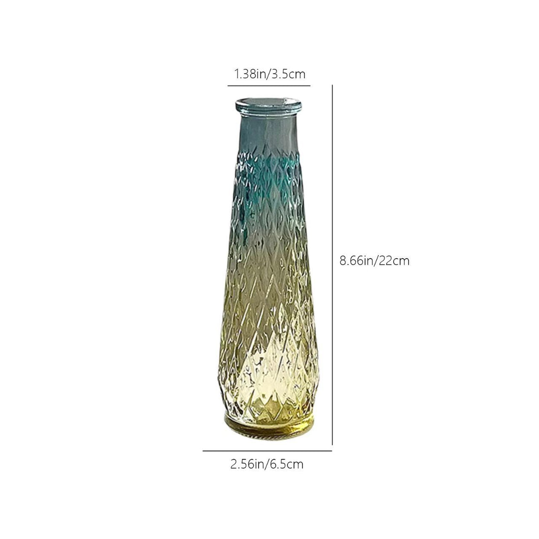Decorative Ribbed Glass Vase