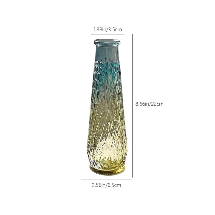Decorative Ribbed Glass Vase
