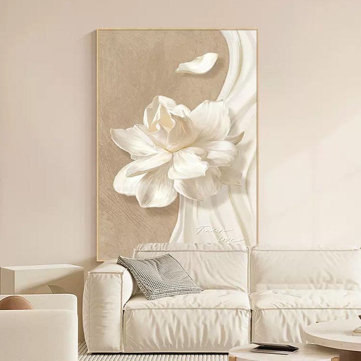 Elegant Floral Relief Artwork